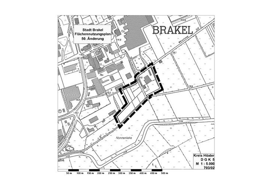 50. Änderung des Flächennutzungsplans der Stadt Brakel
